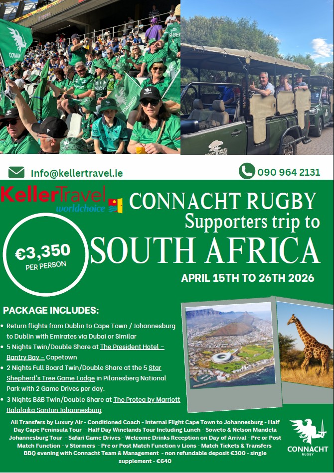 Connacht in South Africa 2026
